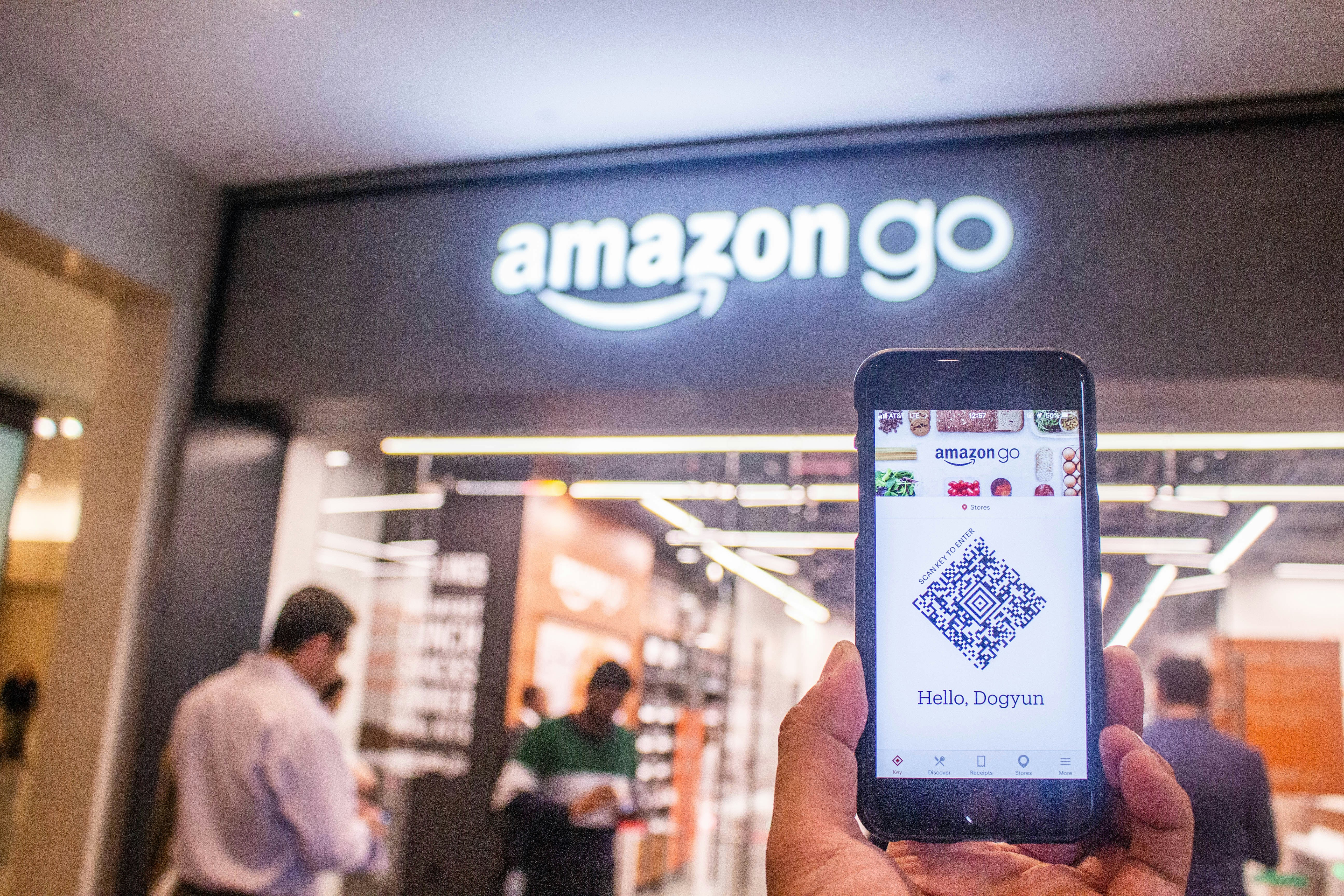 Picture 2: Amazon Go store and required mobile app.
